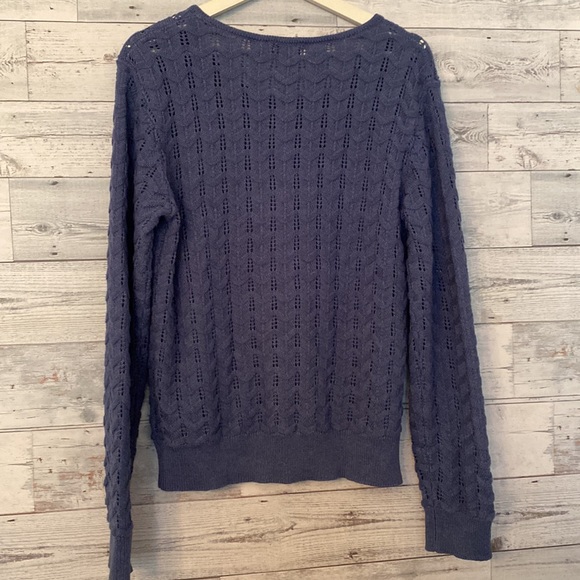 Molly Bracken Beautiful Blue Cardigan Sweater Size M - Picture 4 of 6